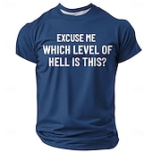 Mens Excuse Me Which Level Of Hell Is This Funny Sarcastic Dark Humor Graphic T Shirt Short Sleeve Crewneck Casual Daily Wear Designer Clothing Apparel S M L XL XXL XXXL