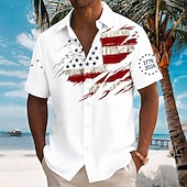  2026 250º Polo Camisetas de Hombre de la Bandera Americana Camiseta Camiseta de Verano Camisa de Botón Camisetas de Manga Corta Patrióticas al Aire Libre Festival Verano Primavera Cuello Abatible