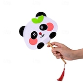  Kit fai da te da 6 pezzi per realizzare ventagli in feltro a forma di animali, ventagli in bambù fatti a mano con nappe, attività creativa estiva di arte e artigianato, panda, coniglietto, ape,