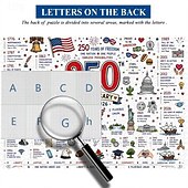  Patriotisches Amerika-Puzzle mit 1000 Teilen, Puzzle zum 250. Jahrestag für Erwachsene, patriotisches Puzzle mit Flagge, Adler, Freiheitsstatue und Freiheitssymbolen, lehrreiches Geschichtspuzzle