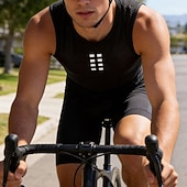 economico Maglie da uomo-gilet da ciclismo da uomo tinta unita senza maniche gilet da bici wosawe con 3 tasche posteriori trainer ad asciugatura rapida traspirante elasticizzato sportivo nero bianco abbigliamento