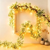 baratos Luzes interiores a pilhas e USB-Guirlanda de luzes de fada com flores sintéticas em formato de estrela, 1,8 m, 20 LEDs, ideal para decoração de casamentos, festas, Dia dos Namorados, Natal, ambientes internos e externos, varandas,