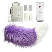economico Interni fai-da-te per auto-Coda di volpe mobile elettronica con telecomando, accessorio auto kawaii motorizzato con diverse modalità di funzionamento e facile installazione adesiva.