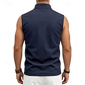 abordables Vestes de course-Homme Couleur Unie Gilet de course à pied Veste softshell Débardeur Rembourré Été Printemps Automne Avec Poches Fermeture intégrale Sans manches Séchage Rapide Léger Respirant Salle de sport Pêche