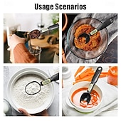 ieftine Ustensile Bucătărie &amp; Gadget-uri-Lingură digitală 500g/0.1g, lingură electronică de măsurat cu afișaj LCD, cântar alimentar de înaltă precizie pentru cafea, făină, lapte praf, copt, gătit și porționare nutrițională