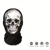 ieftine Wearables &amp; Dress-Up-Mască de craniu de Halloween, mască de costum de schelet înfricoșătoare cu față completă, cu deschideri respirabile pentru ochi, recuzită de cosplay horror pentru adulți, casă bântuită, petrecere de