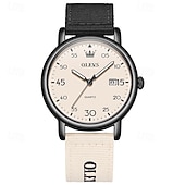voordelige Quartz-horloges-Olevs dameshorloge in roze, schattig analoog quartz polshorloge met datumweergave, casual modieus meisjeshorloge met ademende nylon band, waterdicht tot 30 meter, verjaardagscadeau voor tienermeisjes