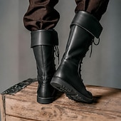 economico Calzature-Medievale Rinascimento Scarpe Stivali al ginocchio Stivali jazz piatti Costume Per uomo Celtico Costumi da pirata Halloween Mascherata Performance LARP Fiera Rinascimentale Adulti Scarpe