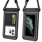 preiswerte wasserdichte Handytasche-Universelle, schwimmfähige und wasserdichte Handyhülle, IP68-zertifizierte Unterwasser-Trockentasche mit Trageband für iPhone 17, 16, 15 Pro Max, Samsung S26, S25 Ultra, Pixel – klares Kamerafenster