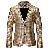 baratos Conjuntos-Conjunto Retro Vintage Discoteca Anos 80 Roupa Manga Comprida Discoteca Metálico Brilhante Fantasia Homens Fantasia de Carnaval Dia Das Bruxas Carnaval Baile de Máscaras Festa Espetáculo Boate Adulto