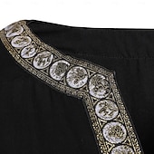 preiswerte Oberteile-Mittelalterlich Renaissance 17. Jahrhundert Hemd Tunika Pirat Krieger Ritter Wikinger Keltischer Ritter Bestickt Stickerei Kostüm Herren Vikinger Fantasie Halloween Maskerade Leistung Maskerade LARP