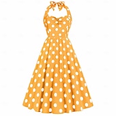 economico Vestiti-Anni 1950 Retrò Vintage Rockabilly Vestito Abito Swing Pois Costume Per donna Carnevale Mascherata Abbigliamento quotidiano Addio al Nubilato Adulti Vestito Abiti per il ritorno