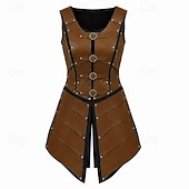 ieftine Rochie-Medieval Renascentist Rochii Arme si Armuri Γιλέκο Războinic Fecioara scutului Barbar Costume de fancy Pentru femei Viching Fantezie Halloween Carnaval Performanță LARP Ren Faire Adulți Rochie
