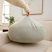 cheap Throw Pillows,Inserts &amp; Covers-Ultra Soft Suede Pebble Throw Pillow, Fluffy Rock Shaped Floor Seating Cushion, Cute Novelty Stone Hugging Pillow for Sofa, Bedroom &amp; Home Decor