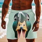  Herren Tiermotiv Hai Badehosen Badeanzüge Badeshorts Boardshorts Mittlere Taille Lustig Täglich Outdoor Seitentaschen Netzfutter Elastischer Kordelzug in der Taille Designer Bekleidung