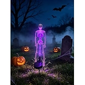 cheap Outdoor &amp; Yard Displays-Solar Powered Skeleton Skeleton Ground Stake Lights, Outdoor Garden Yard Glowing Decorative Landscape Lamp for Halloween Holiday Party Atmosphere Decor