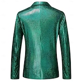 baratos Conjuntos-Conjunto Retro Vintage Discoteca Anos 80 Roupa Manga Comprida Discoteca Metálico Brilhante Fantasia Homens Fantasia de Carnaval Dia Das Bruxas Carnaval Baile de Máscaras Festa Espetáculo Boate Adulto