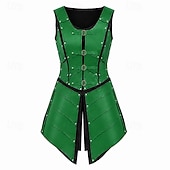 ieftine Rochie-Medieval Renascentist Rochii Arme si Armuri Γιλέκο Războinic Fecioara scutului Barbar Costume de fancy Pentru femei Viching Fantezie Halloween Carnaval Performanță LARP Ren Faire Adulți Rochie