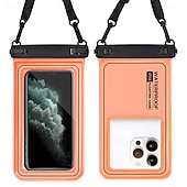 preiswerte wasserdichte Handytasche-Universelle, schwimmfähige und wasserdichte Handyhülle, IP68-zertifizierte Unterwasser-Trockentasche mit Trageband für iPhone 17, 16, 15 Pro Max, Samsung S26, S25 Ultra, Pixel – klares Kamerafenster