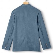 cheap Faux Suede Jackets-Men's Lightweight Jacket Casual Jacket Faux Suede Jacket Going out Soft Buckle Spring &amp;  Fall Casual Stand Collar Regular Light Khaki Black Navy Blue Khaki Army Green Jacket