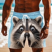  Herren Tiermotiv Fisch Badehosen Badeanzüge Badeshorts Boardshorts Mittlere Taille Lustig Täglich Outdoor Seitentaschen Netzfutter Elastischer Kordelzug in der Taille Designer Bekleidung