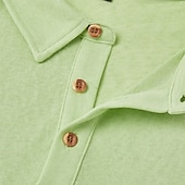  Herren Leinenhemd Poloshirts Lässig Urlaub Klassisch Kurzarm Urlaub Mode Einfach Texture Knöpfe Sommer Frühling Normale Passform Meerblau Schwarz Rosa Grün Leicht Blau Leinenhemd