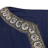 preiswerte Oberteile-Mittelalterlich Renaissance 17. Jahrhundert Hemd Tunika Pirat Krieger Ritter Wikinger Keltischer Ritter Bestickt Stickerei Kostüm Herren Vikinger Fantasie Halloween Maskerade Leistung Maskerade LARP