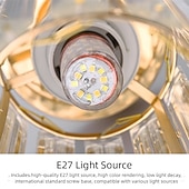 cheap Chandeliers-Modern Crystal Ceiling Light, E27 Crystal Chandelier Ceiling Lamp, Round Lampshade for Hallway, Stairs, Living Room, Bedroom, Kitchen, Bar, Restaurant