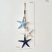 cheap Decorative Lights-Lighted Wooden Fish &amp; Starfish Wall Decor – Beachy Wall Decor with Warm LEDs, Coastal Nautical Hanging Decor for Bathroom, Porch &amp; Beach House