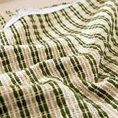 preiswerte Kissen, Einsätze und Abdeckungen werfen-Waldgrüne, gestreifte Kissenbezüge mit Quasten, strukturierte, gewebte quadratische Kissenbezüge im Landhausstil, rustikale, dekorative Boho-Kissenbezüge für Sofa und Couch &amp;Bett (Set aus 2 / 4)