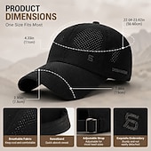 baratos Presentes-Boné de beisebol masculino respirável com protetor solar, ideal para corrida, leve e de secagem rápida, perfeito para atividades ao ar livre como pesca, caminhadas, golfe, tênis, exercícios e esportes de verão.