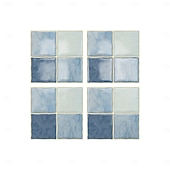 abordables Papel pintado-24 adhesivos 3D para azulejos de pared, adhesivos autoadhesivos para salpicaderos con efecto de azulejo y patrón a cuadros, paneles de pared impermeables y removibles para cocina, dormitorio, sala de
