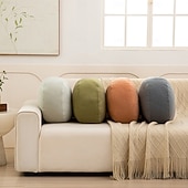 cheap Throw Pillows,Inserts &amp; Covers-Ultra Soft Suede Pebble Throw Pillow, Fluffy Rock Shaped Floor Seating Cushion, Cute Novelty Stone Hugging Pillow for Sofa, Bedroom &amp; Home Decor