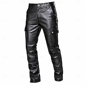 cheap Bottoms-Punk &amp; Gothic Medieval Steampunk Pants Straight Leg Motorcycle Pants Riders Bikers Fancy Dress Men's Casual Daily Adults' Pants