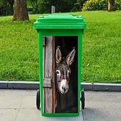 baratos Adesivos de Parede-Adesivos para lixeira com desenho de burro (2 unidades), adesivos fofos de animais para decoração de lixeiras, adesivos de vinil removíveis e à prova d'água para lixeiras de casa, cozinha, banheiro e