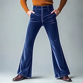 economico Fondi-Retrò Vintage Hippie Anni '70 Pantaloni Pantaloni a zampa d'elefante Pantaloni a zampa Hippie Disco Tinta unica Costume Per uomo Halloween Carnevale Festival Musicale Feste Abbigliamento Quotidiano