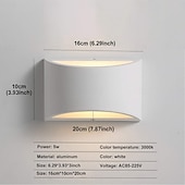 tanie Kinkiety wewnętrzne-Lightinthebox kinkiety led g9 9w lampy podłogowe nowoczesne kinkiety do salonu sypialnia przedpokój dekoracje pokoju domowego materiał aluminiowy 220-240/110-120v