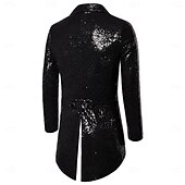 billige Topper-disco 1980erne ملابس السهرة للرجال tailcoat Disk Paljetter Kostyme Herre Karnevalskostyme Halloween Karneval Maskerade Aftenselskap Nattklubb Pride-parade Voksne Frakk