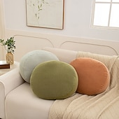 cheap Throw Pillows,Inserts &amp; Covers-Ultra Soft Suede Pebble Throw Pillow, Fluffy Rock Shaped Floor Seating Cushion, Cute Novelty Stone Hugging Pillow for Sofa, Bedroom &amp; Home Decor