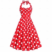 economico Vestiti-Anni 1950 Retrò Vintage Rockabilly Vestito Abito Swing Pois Costume Per donna Carnevale Mascherata Abbigliamento quotidiano Addio al Nubilato Adulti Vestito Abiti per il ritorno