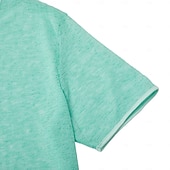  Herren T Shirt Strick-T-Shirt T-Shirt Kurzarm V Ausschnitt Sommer Einfarbig Mode Leicht Basic Netz Gestrickt Lässig Urlaub Straße Schwarz Purpur Grün Top T-Shirt für Herren