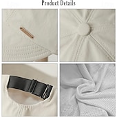 abordables refrigeración calefacción-Gorra de mujer con visera de ala ancha, protección UV UPF 50+, ajustable y plegable, ideal para llevar al pecho, practicar senderismo, pescar, jugar al golf, ir a la playa, acampar y viajar.