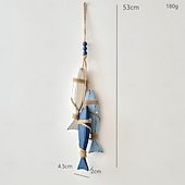 cheap Decorative Lights-Lighted Wooden Fish &amp; Starfish Wall Decor – Beachy Wall Decor with Warm LEDs, Coastal Nautical Hanging Decor for Bathroom, Porch &amp; Beach House
