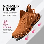 abordables Zapatillas Informales-Zapatillas deportivas de punto transpirables para hombre, ligeras y sin cordones, ideales para caminar y correr, para uso casual, viajes, fitness, actividades al aire libre y comodidad diaria.