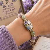  Kolibri-Garten-Glaubensarmband, limitierte Auflage 2026, inspirierendes christliches Perlenarmband mit Kolibri &Blumenanhänger, Bibelvers aus Psalm 46,10, Geschenkidee für Frauen, religiöser Schmuck