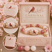  Love, Remembrance & Cardinal Blessings 2026 Limited Edition Bracelet, Bird Beaded Bracelet, Inspirational Jewelry Gift for Women, Memorial Keepsake, Sympathy Gift