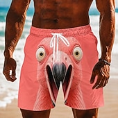  Per uomo Animale Gallo Costumi da bagno Costumi da bagno Pantaloncini da bagno Pantaloncini da Surf Misura del girovita medio Divertente Quotidiano All'aperto Tasche Laterali fodera in rete Coulisse