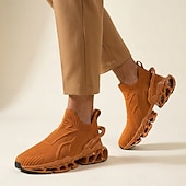 abordables Zapatillas Informales-Zapatillas deportivas de punto transpirables para hombre, ligeras y sin cordones, ideales para caminar y correr, para uso casual, viajes, fitness, actividades al aire libre y comodidad diaria.