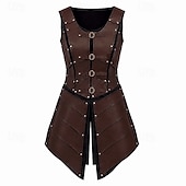 ieftine Rochie-Medieval Renascentist Rochii Arme si Armuri Γιλέκο Războinic Fecioara scutului Barbar Costume de fancy Pentru femei Viching Fantezie Halloween Carnaval Performanță LARP Ren Faire Adulți Rochie