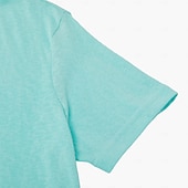 preiswerte Basic-T-Shirts-Herren-T-Shirt aus Baumwolle und Leinen, Strick, Kurzarm, V-Ausschnitt, Sommer, einfarbig, modisch, leicht, Basic, Mesh-Strick, schlicht, lässig, Urlaub, Street, blau, schwarz, hellgrün
